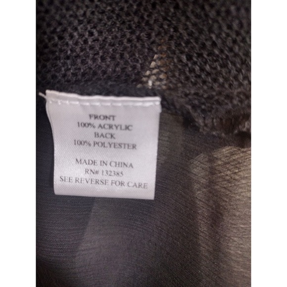 Love Token Blouse Women XS Black Sheer 3/4 Sleeve Light Hi Lo Hem Round Neck NWT - Picture 6 of 7